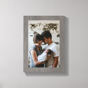 Em Tela Impressão de madeira da foto da textura