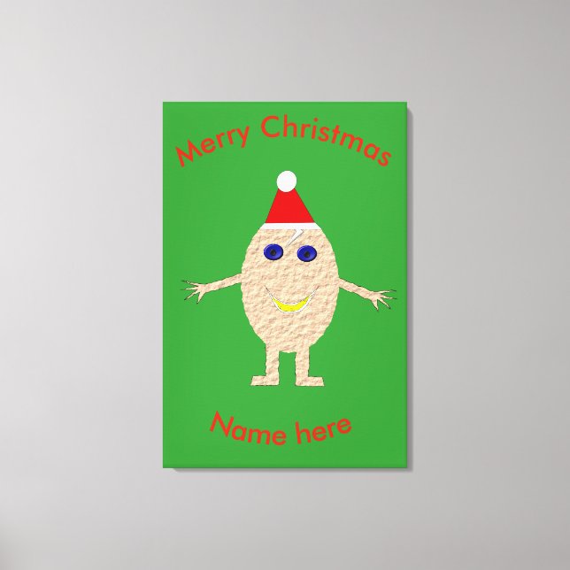 Em Tela Impressão de Ovos de Natal Engraçado (Frente)