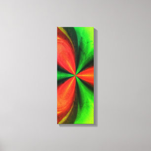 Em Tela Impressão de Padrão abstrato Vermelho E Verde