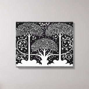 Em Tela Impressão de padrão de árvore Art Nouveau de Aubre