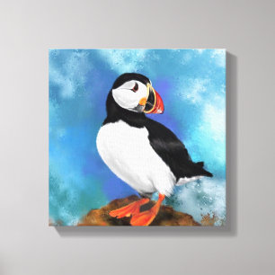 Em Tela Impressão de Pássaro de Puffin Atlântico - Pintura