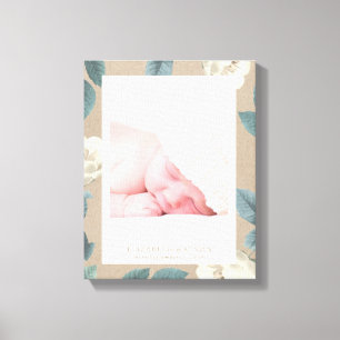 Em Tela Impressão de Quadro Floral do Kraft Rosa