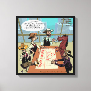 Em Tela Impressão de Roubo Funny Horse Bank