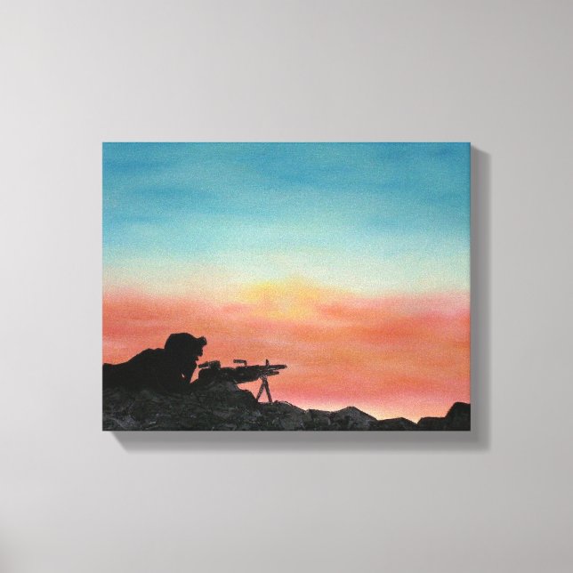 Em Tela Impressão de tela, pintura militar de "procediment (Frente)