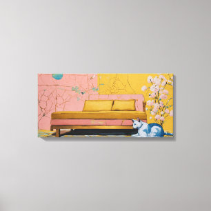 Em Tela Impressão de Telas de Arte Molhadas Coloridas do C
