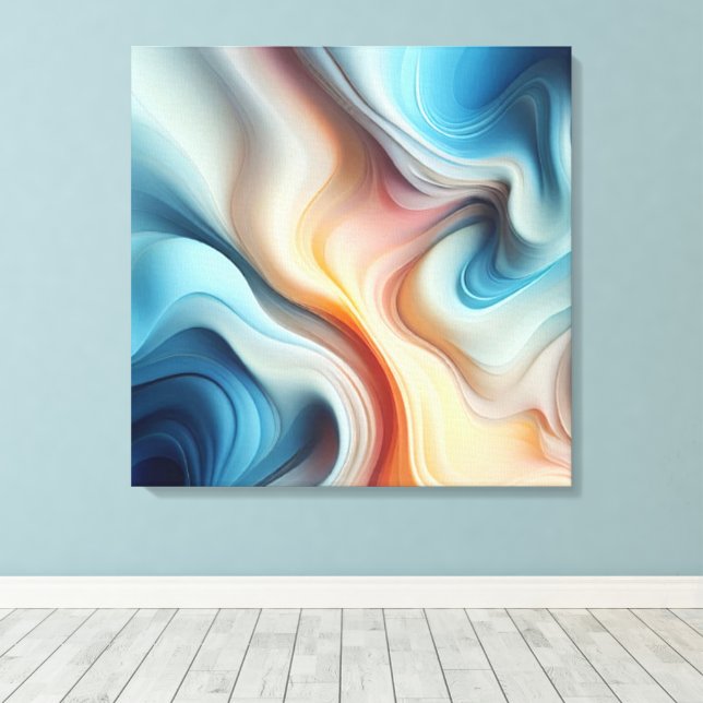 Em Tela Impressão de Telas Esticadas com Abstrato de Everm (Insitu(piso de madeira))