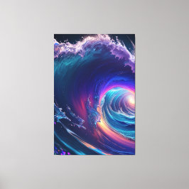 Em Tela Impressão de Telas Esticadas de Onda Marítima Holo