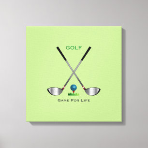 Em Tela Impressão de Telas Esticadas Única de Arte de Golf