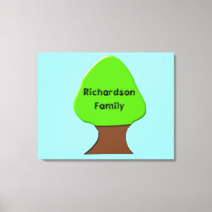 Em Tela Impressão de Tree Genealogia Personalizável