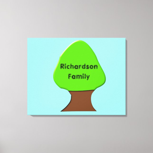 Em Tela Impressão de Tree Genealogia Personalizável (Frente)