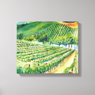 Em Tela Impressão de Vineyard Painting
