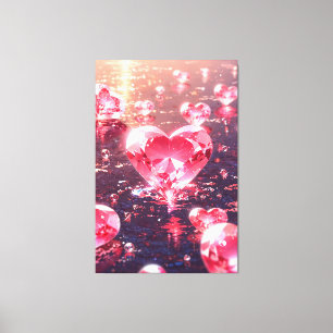 Em Tela Impressão Diamond Heart