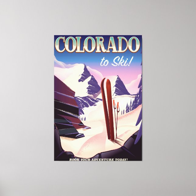 Em Tela Impressão do Colorado Ski - poster de esportes de  (Frente)