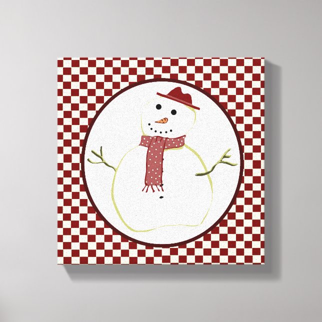 Em Tela Impressão do Country Snowman (Frente)