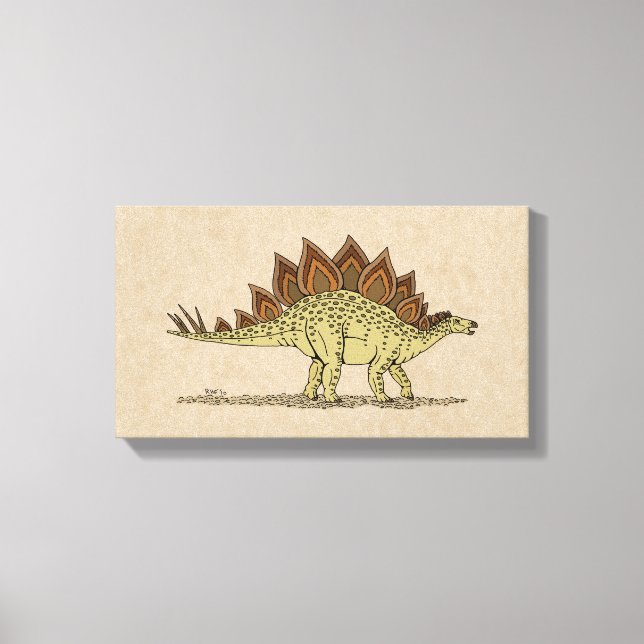 Em Tela Impressão do Dinossauro Jurássico Stegossauro (Frente)