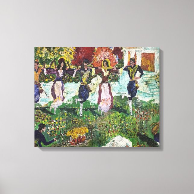 Em Tela Impressão do Festival Grecian de pintura Original  (Frente)