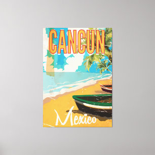 Em Tela Impressão do poster das viagens vintage da praia