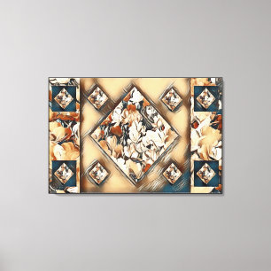 Em Tela Impressão Floral abstrato com Efeito Farejista (36