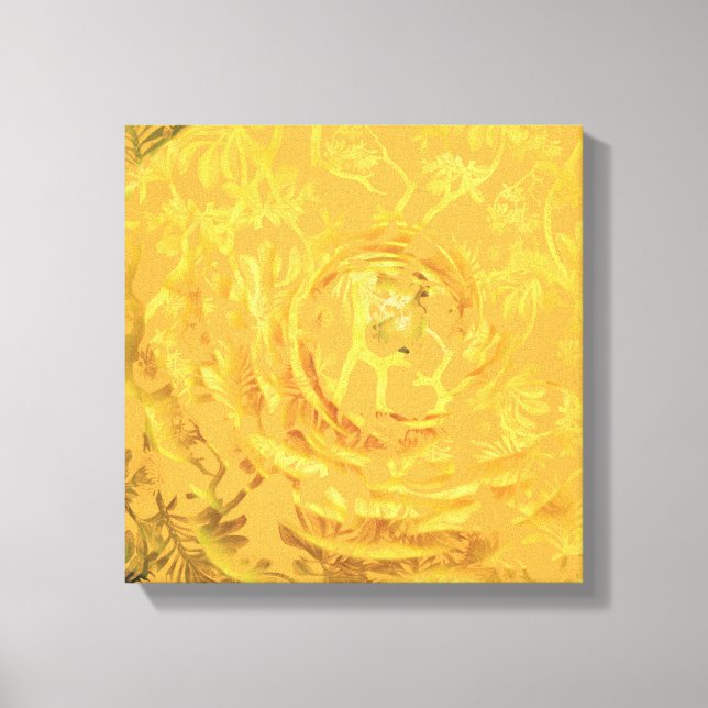 Em Tela Impressão Floral Amarelo (Frente)