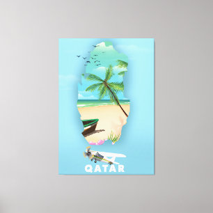 Em Tela Impressão ilustrado do Qatar