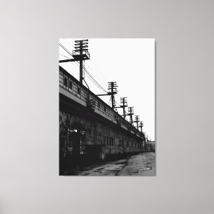 Em Tela Impressão industrial urbano de desaparecimento da