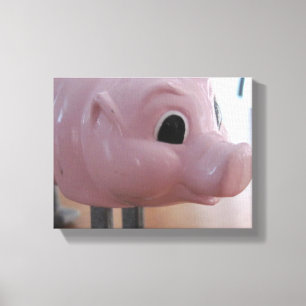 Em Tela Impressão leitão do brinquedo do vintage do MS