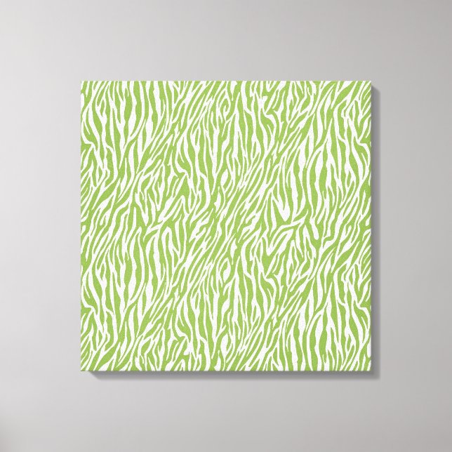 Em Tela Impressão Safari Zebra Verde (Frente)