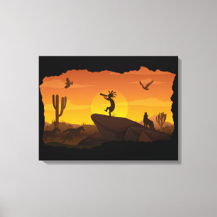 Em Tela Impressão Sunset Kokopelli