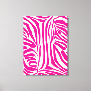 Em Tela Impressão zebra rosa