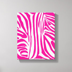 Em Tela Impressão zebra rosa