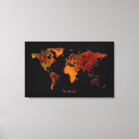 Interior Decorando o Novo Mapa do Mundo Impressão