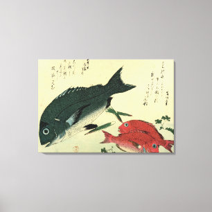 Em Tela Kurodai & Akadai - Impressão de Peixes Japoneses d