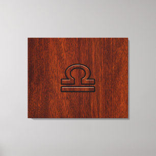 Em Tela Libra Zodiac - Símbolo de Mahogany Style Impressão