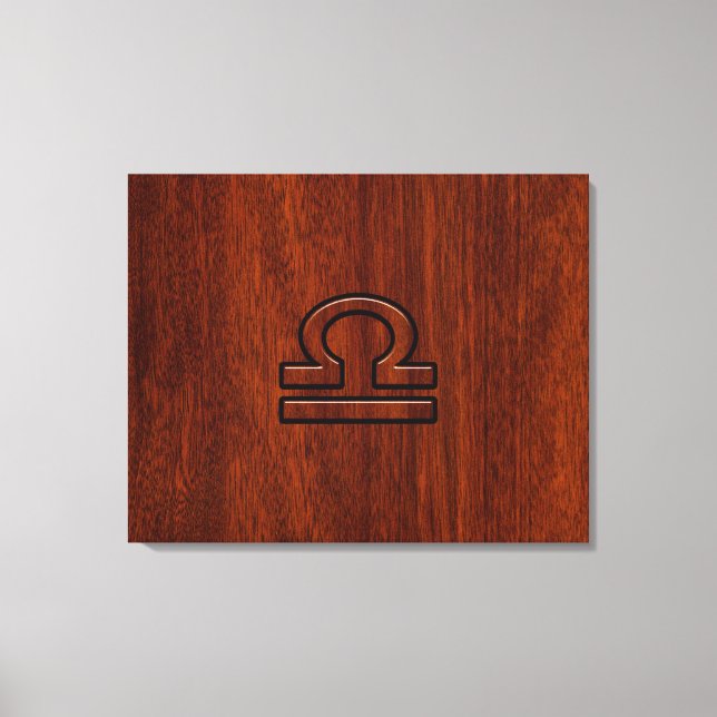 Em Tela Libra Zodiac - Símbolo de Mahogany Style Impressão (Frente)
