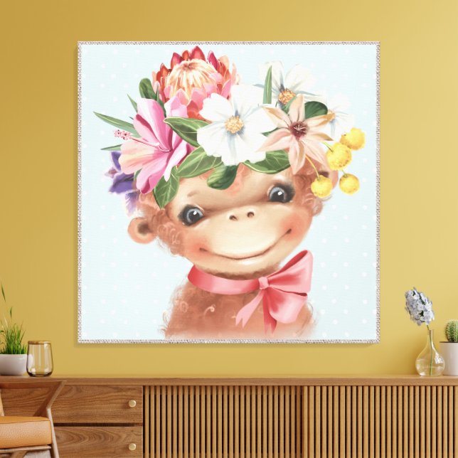 Em Tela Lindo Macaco da Selva Impressão Acrílica (Insitu(Sala de estar))