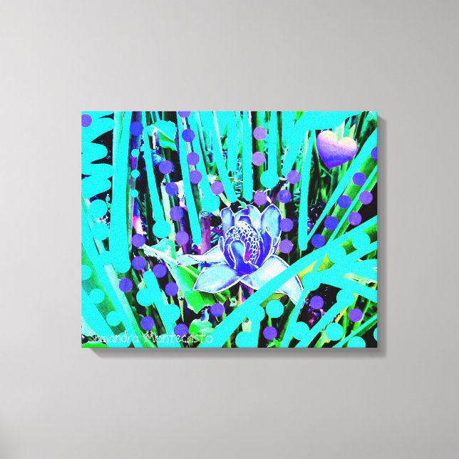 Em Tela Maçã Azul e Rosa Azul Maravilha Impressão (Frente)