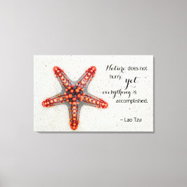 Em Tela Nature Impressão Starfish com citação de Lao Tzu