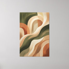Em Tela Olive Terracota Arte de Galeria Abstrata Impressão