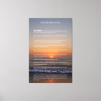 Em Tela OURO de praia DESIDERATA Impressão de fotos nasais
