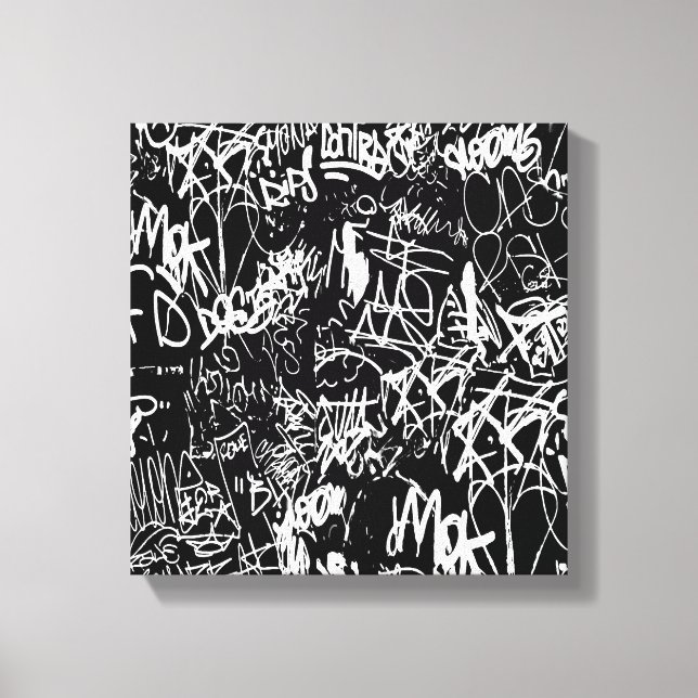 Em Tela Padrão de Impressão de Colagem do Abstrato do graf (Frente)