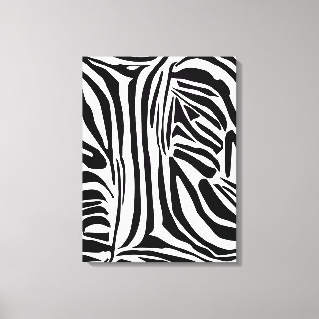 Em Tela Padrão de Impressão de Zebra Preto e Branco Ousado (Frente)