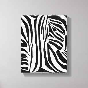 Em Tela Padrão de Impressão de Zebra Preto e Branco Ousado