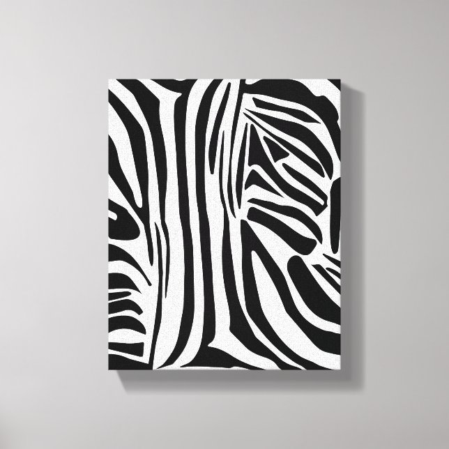 Em Tela Padrão de Impressão de Zebra Preto e Branco Ousado (Frente)