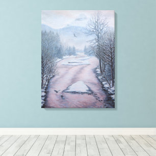 Em Tela Paisagem de inverno Pintura 9 Eagles Impressão