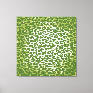 Em Tela Pele Retro Verde Impressão Animal De Leopardo