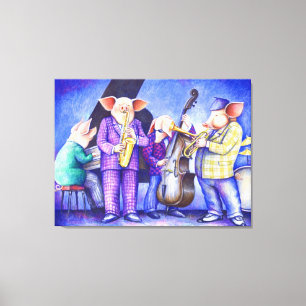 Em Tela Porker de Charlie e todo o impressão do jazz dos