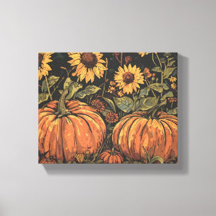 Em Tela Pumpkins Russo e Girassóis Querem Impressão