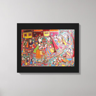 EM TELA RADHA- IMPRESSÃO INDIANO DA ARTE DO ESTILO DE