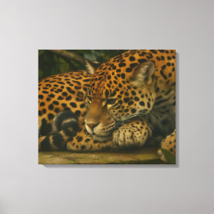 Em Tela Reflexão sobre Jaguar - Impressão de Arte sobre Se