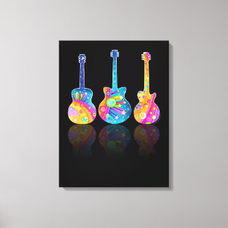Em Tela REFLEXÕES DE GUITAR Personalizáveis IMPRESSÃO DE C